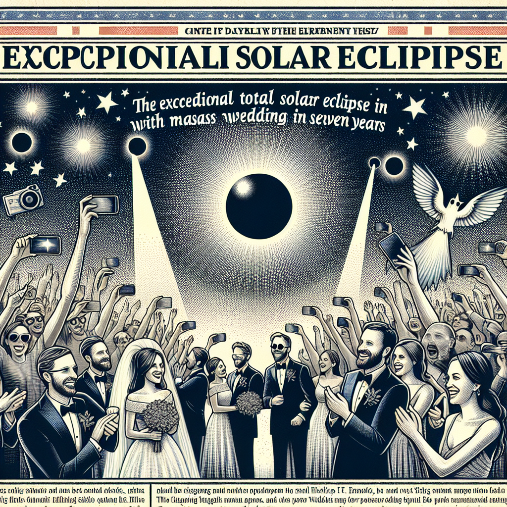 O primeiro eclipse solar total em sete anos nos Estados Unidos foi celebrado com eventos extravagantes, incluindo casamentos em massa e aplausos. Isso ressalta a magia inegável desse fenômeno celestial raro. #Eclipse #EUA